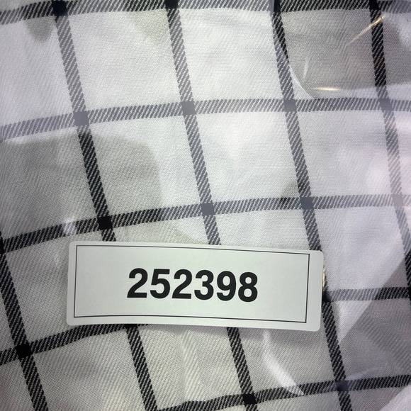 Wrangler Plaid Peasant Top 3/4 Sleeve Button Up Blouse‎ White Black XL Boho - Picture 7 of 7